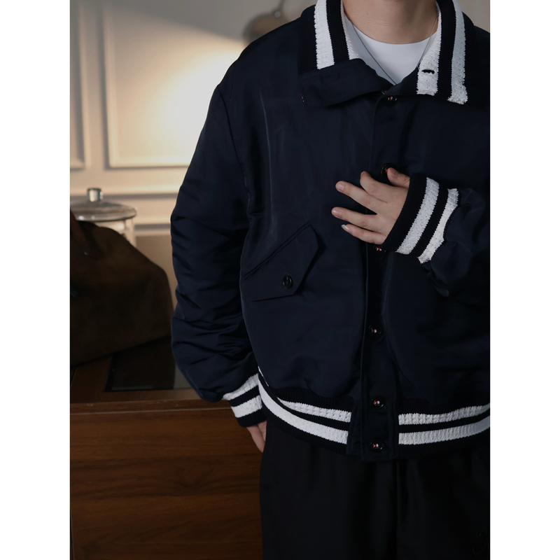 Grazie Realm Tb|“Neutral Style” Nylon Aviator Harrington Jacket Grazie Realm Tb|“Neutral Style” Nylon Aviator Harrington Jacket