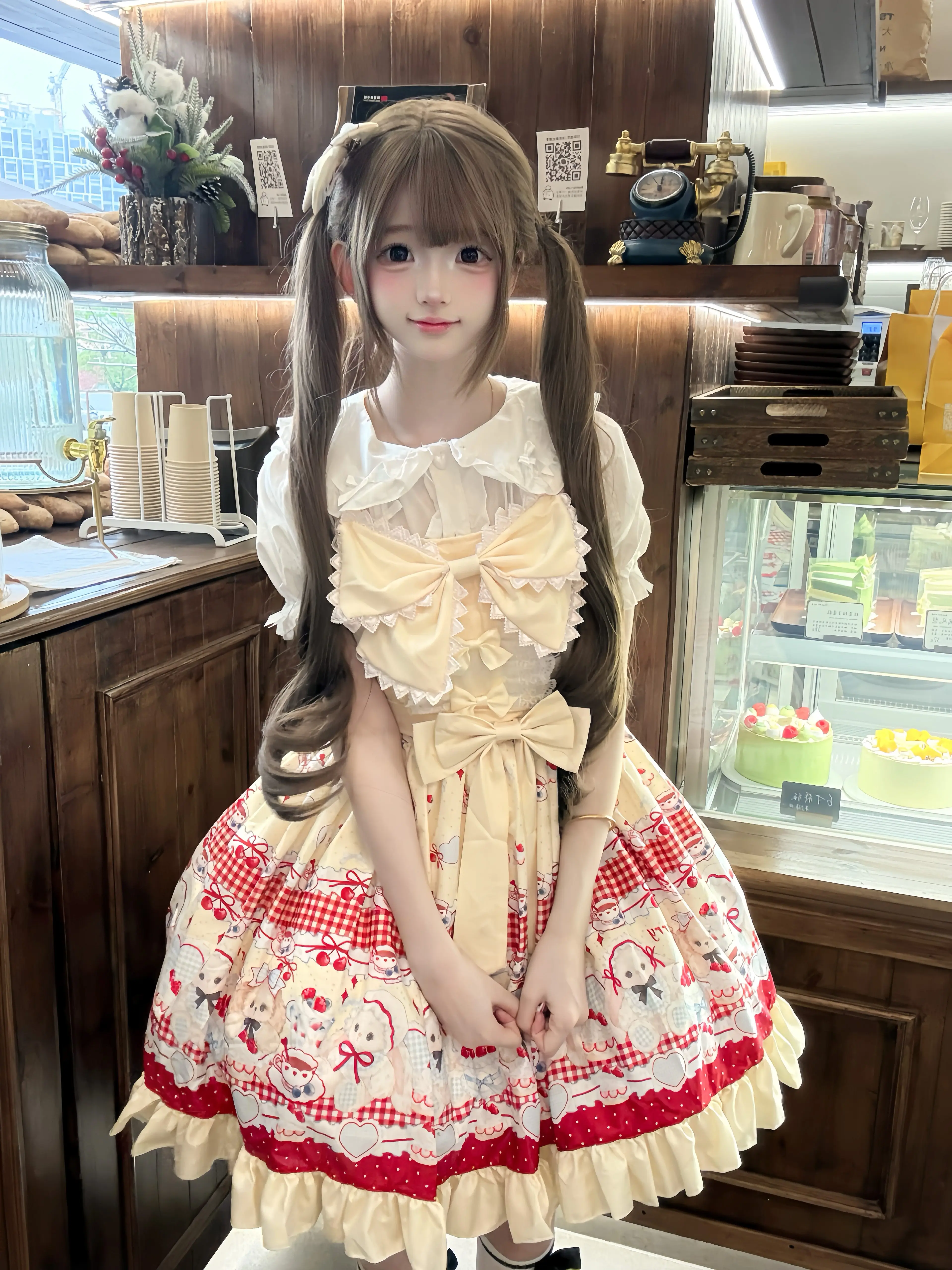 Ли Нейбо оригинал Lolita [Cherry Sweet Pie] Милая и милая детская сумка-юбка, сладкая новая подлинная Lolita