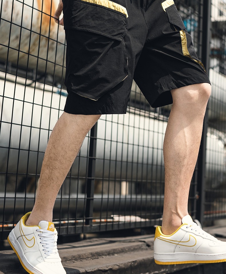 KM nam 2019 hè mới in rời bản vá năm quần lớn túi thời trang nam giản dị - Quần short quần nam đẹp