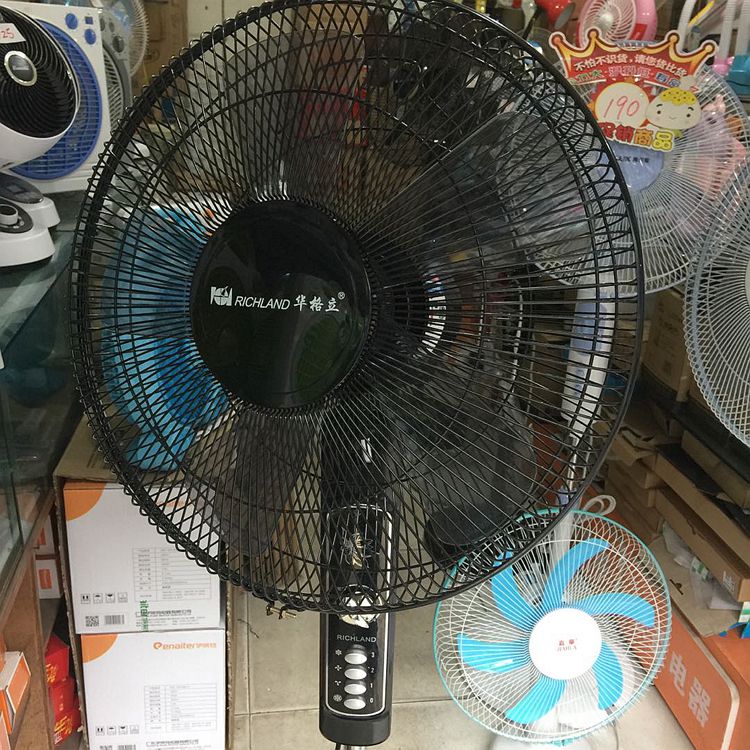 quạt hộp Quạt điện Wagga quạt sàn đỏ sang trọng 16 inch văn phòng tại nhà nơi công cộng với thời gian âm lượng lớn - Quạt điện quạt hơi nước nakami