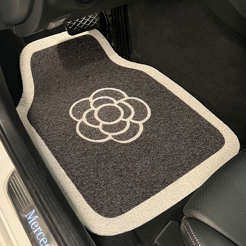 Car Footbed Silk Ring Universal Main Driving Carpet Cute Tea Flower Ground Mat Anti-Dirty Anti-Slip Protective Cushion Car Cushion Children-Taobao