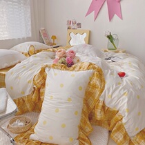 (Deer) is a heart-shaped plaid wave point retro pure cotton four sets of young girls hearts and three sets of all cotton
