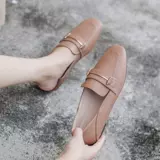 Менеджер магазина остается!Ян ценностей взрыв часов ~ черная одиночная обувь женская дикая британская кожаная голова головы плоская дна лефу обувь