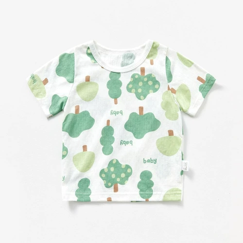 Качественная хлопковая футболка для новорожденных для раннего возраста, короткий рукав