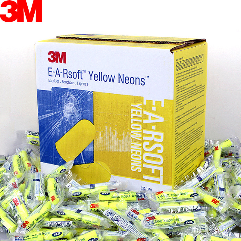 【200 Pairs】3M 312-1250 Earplugs Noise Reduction Work Anti-Noise Mechanical Soundproofing Noise Reduction Sleep Disposable