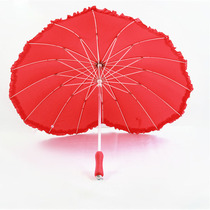 Wedding Umbrella Heart Umbrella Red Love Umbrella Couple Umbrella Wedding Umbrella Long Handle Sunshade UV Umbrella