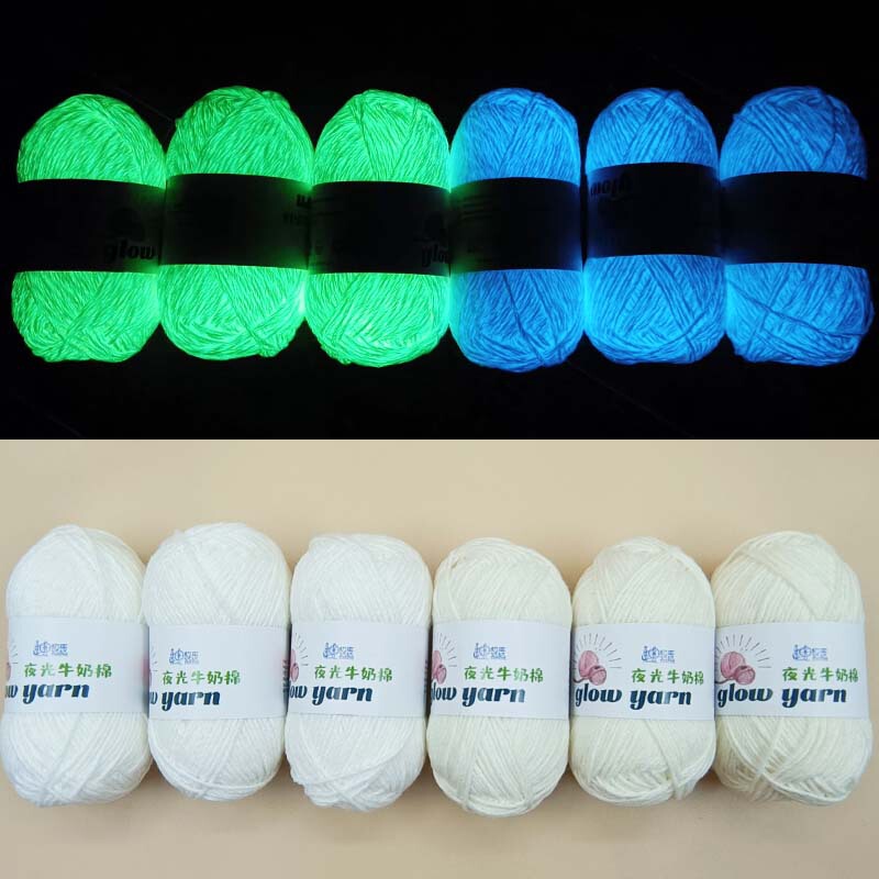 Ygmx27 Blue-Green Light-Emitting Yarn New Style Knitting Hand-Woven Luminous Yarn Handmade Knitted Doll Animals Ygmx27 Blue-Green Light-Emitting Yarn New Style Knitting Hand-Woven Luminous Yarn Handmade Knitted Doll Animals