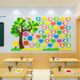 Class cultural wall decoration heart wishing tree goal wall stickers primary and secondary school classroom dream photo wall layout 3d stickers