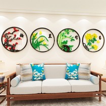 Living Room Restaurant Restaurant Restaurant private room layout background wall decoration self-adhesive 3d three-dimensional wall stickers plum orchid bamboo chrysanthemum wall stickers