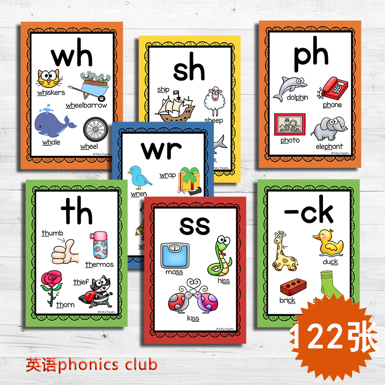 English English Nature spell reading single word card point Card reading Early teaching flashcards CVC Character Elementary School Colour Teacher teaching aids