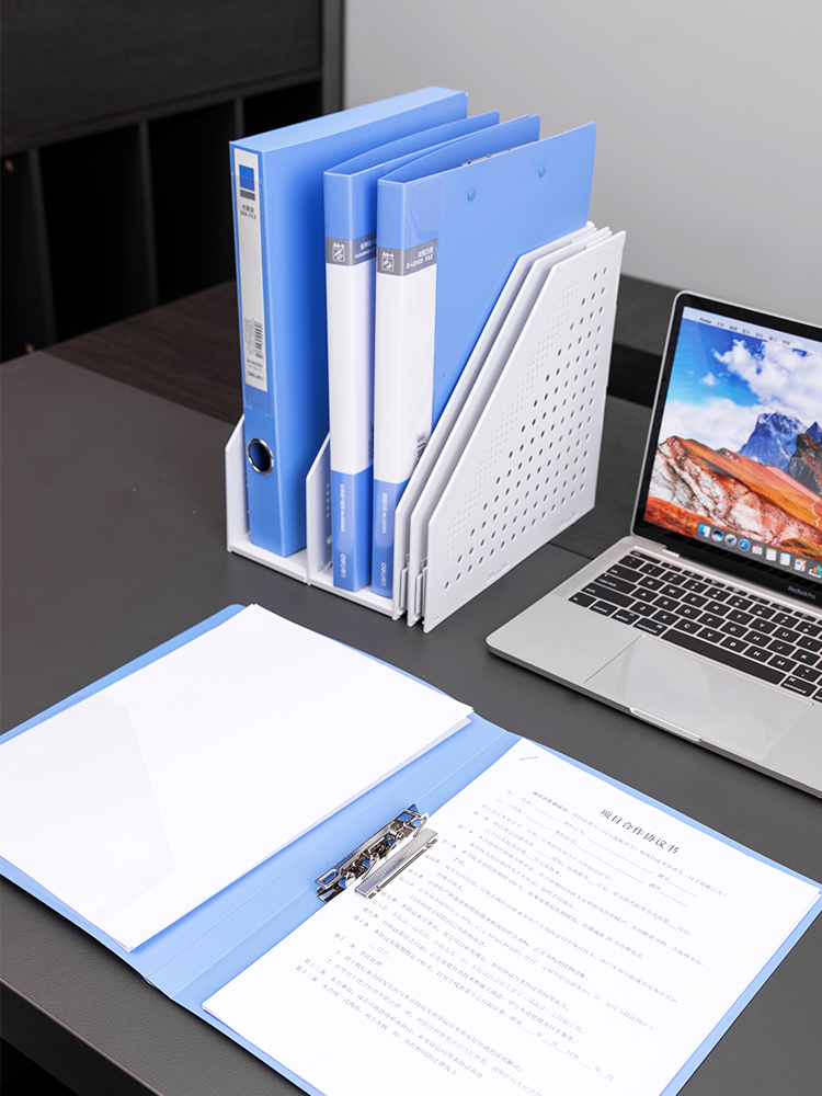 Deli folder board clip Strong clip bill clip Sheet music clip Single clip double clip PP plastic original rice strong writing splint writing board clip 5301