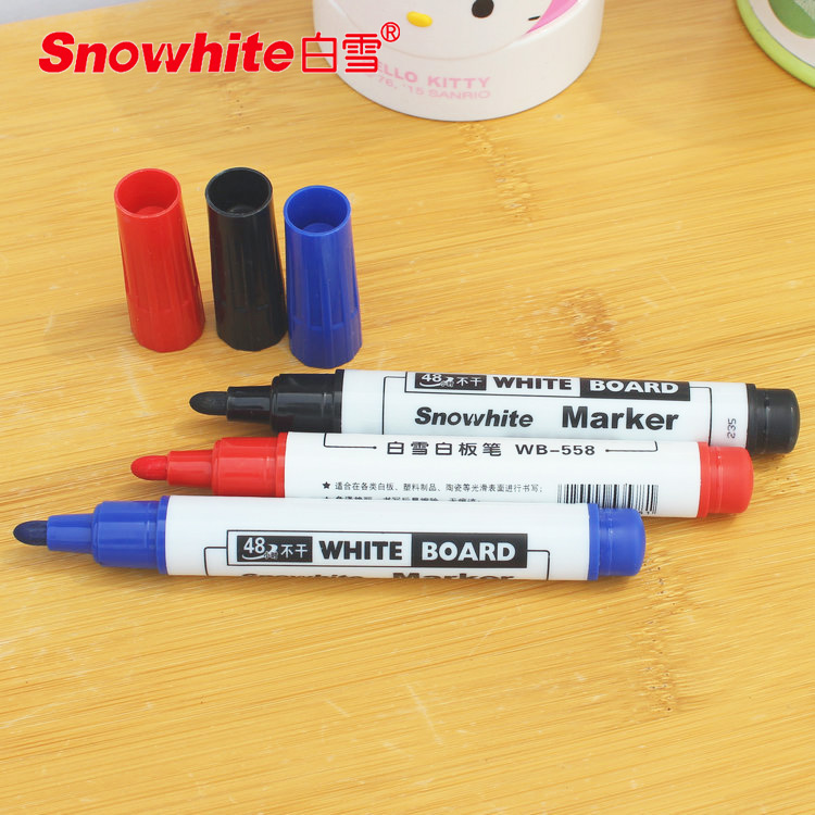 Snow erasable whiteboard pen Multi-function whiteboard pen for office notes Color erasable marker pen Multi-color erasable marker pen 48 hours self-adhesive WB-558