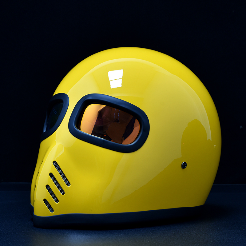 Thompson Alien-Shaped Helmet, Fiberglass Helmet, Double Window, Motoe Non-Motorcycle Helmet