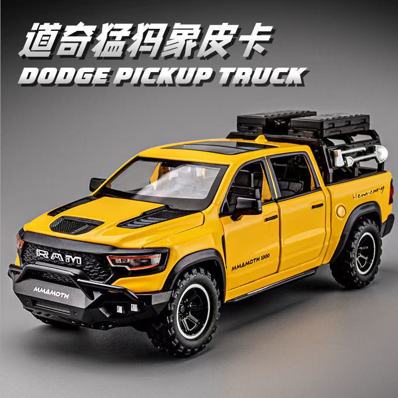 Special Offer on a Batch of Alloy Toy Pickup Trucks That Mimic the Real Dodge Mammoth, for Export to Sweden