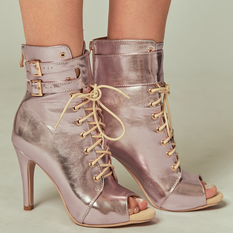 【Boom Heels】2024 Same Style as Bungee, Peep-Toe High-Heeled Ankle Boots, Gold/Purple Design 【Boom Heels】2024 Same Style as Bungee, Peep-Toe High-Heeled Ankle Boots, Gold/Purple Design