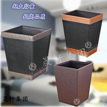 Square leather trash can Hotel trash bin for hotel hotel bathroom room room bedroom bedroom living room trash can