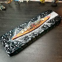 Ship model alloy ship battle cruiser warship Scharnhorst hardcover water view moderator auxiliary anti-aircraft gun movable