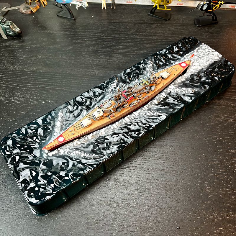 Ship Model Alloy Warship Battleship Scharnhorst Deluxe Water Scene Version with Movable Anti-Aircraft Guns Ship Model Alloy Warship Battleship Scharnhorst Deluxe Water Scene Version with Movable Anti-Aircraft Guns