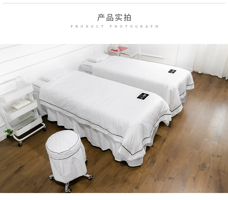 Thẩm mỹ viện massage giường che trị liệu tối giản châu Âu SPA đặc biệt làm đẹp giường bốn bộ bông - Trang bị tấm