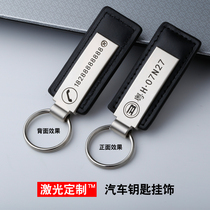 Car License Plate Key Buckle Laser Engraving Phone Number Digital Card Customized Anti-Loss Key Ornament Pendant Male And Female