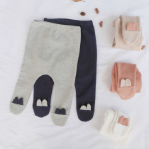 Baby girl childrens leggings Male baby newborn spring and Autumn cotton leggings Childrens three-dimensional ears large PP pantyhose