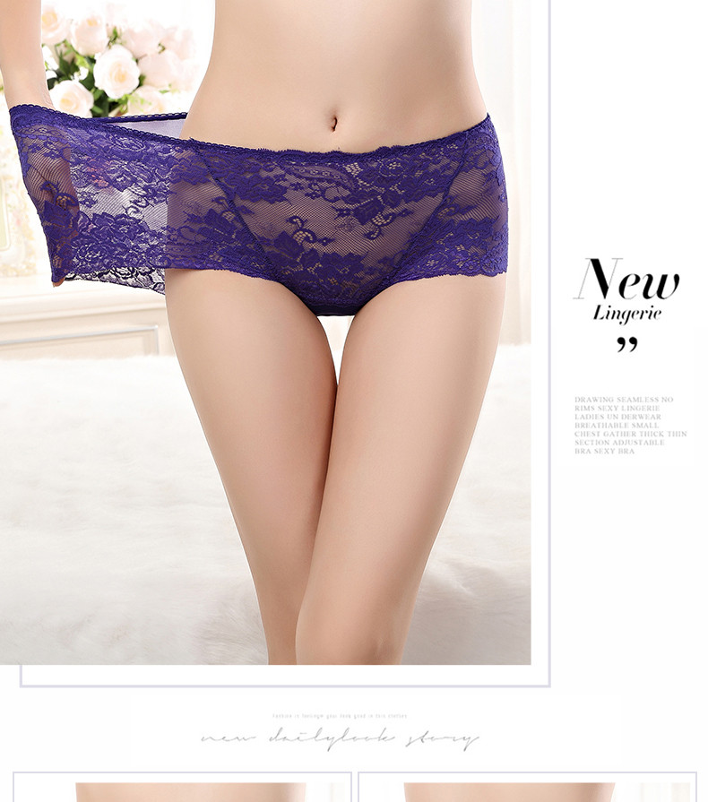 Yumei 5 đồ lót của phụ nữ bông tập tin sexy ren vải cao eo hollow hot đồ lót kích thước lớn chất béo mm200 kg