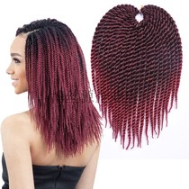 TOMO two strands twisted braided Wig Hand rub Reggae dirty braided Hair Extension senelal twist Hair12 22s