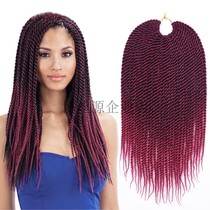 TOMO HAIR Black African two-strand hand rub braided hair braided hair high temperature silk chemical fiber hair 16 30s