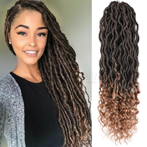 Faux Locs Curly Crochet Braids Hair Extension Soft Dreadlock