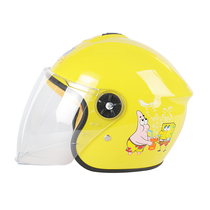 Childrens helmets girls boys children electric motorcycles gray helmets winter warm helmets four seasons sun protection half helmets