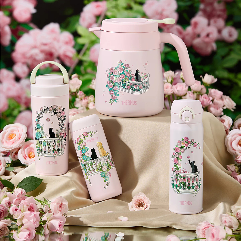 Tian Jianci's Same Thermos Thermos Cup, Garden Series, High-Capacity Portable Water Bottle for Girls, Good-Looking, Cold-Keeping Cup