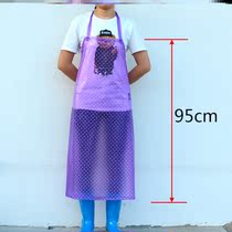  PVC waterproof and oil-proof apron for men and women aquatic adult transparent kitchen canteen aquatic factory female simple resistant waist
