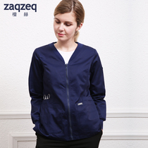 Surgical clothes Long sleeve tops work clothes for men and women doctors wash clothes thick brush hand clothes surgical clothes coat jacket