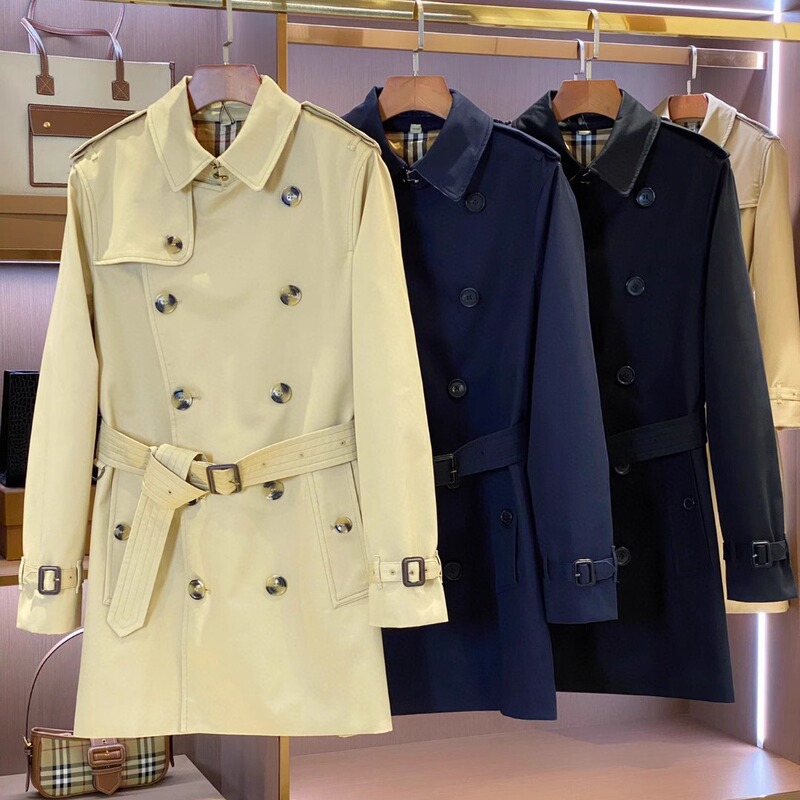 Men's Short Kensington Trench Coat, New Autumn 2025 Style, British Style, Lightweight, Stylish, Versatile, Classic Double-Breasted