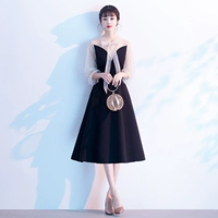 F Версия черная средняя длинная модель