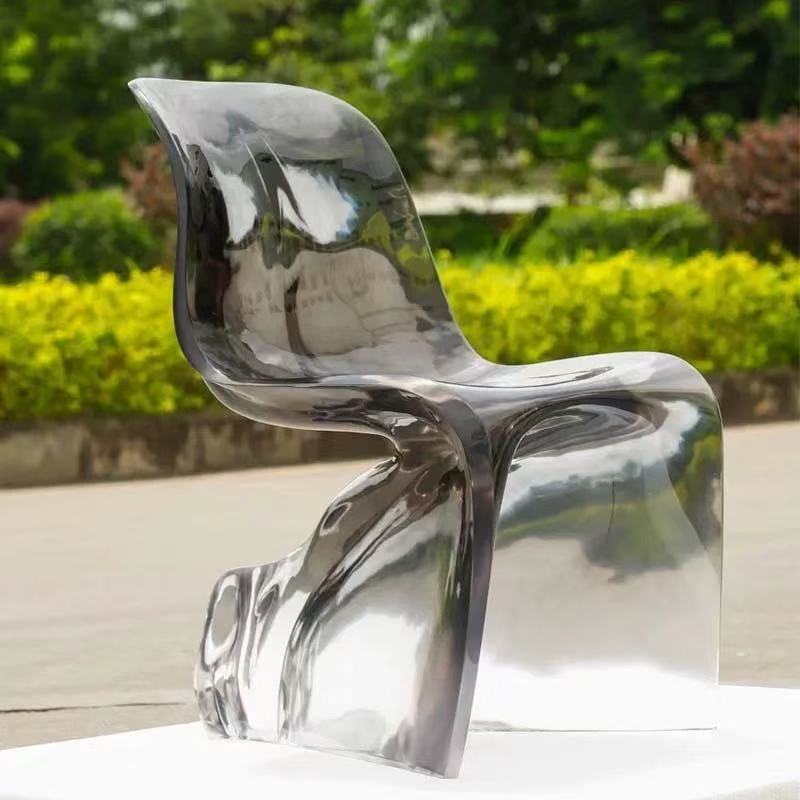 Imported Transparent Resin Human-Shaped Dining Chair Elephant Leg Chair Rotating Gyro Chair Water Ripple Crystal Shaped Coffee Table
