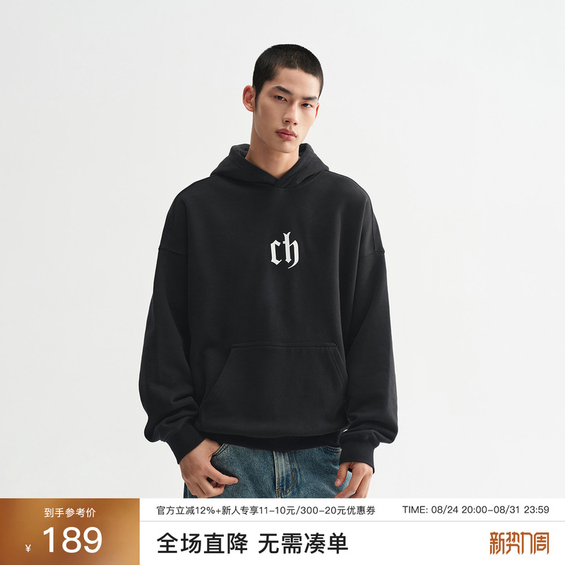 Chinism Ch Casual Hooded Sweatshirt for Men 2026 New American Style Men's Jacket Couple Hoodie Men's Top Chinism Ch Casual Hooded Sweatshirt for Men 2026 New American Style Men's Jacket Couple Hoodie Men's Top