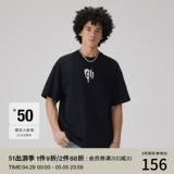 Черная цветная хлопковая футболка с коротким рукавом, в американском стиле, круглый воротник