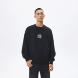 [Тот же стиль в торговых центрах] CHINISM фиолетовый с круглым вырезом из плотного хлопка, мужской классический пуловер в американском стиле ретро