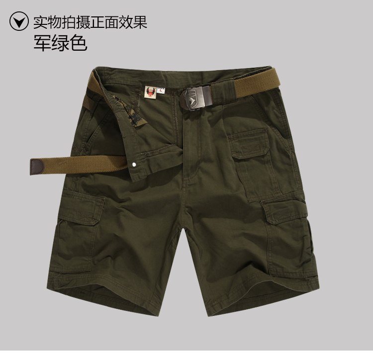 Wild Survival Fan ngoài trời Quân đội Trang phục Quần short nam Quần yếm Quần Cotton xanh lục # MDK511 军 迷 - Những người đam mê quân sự hàng may mặc / sản phẩm quạt quân đội nón bộ đội