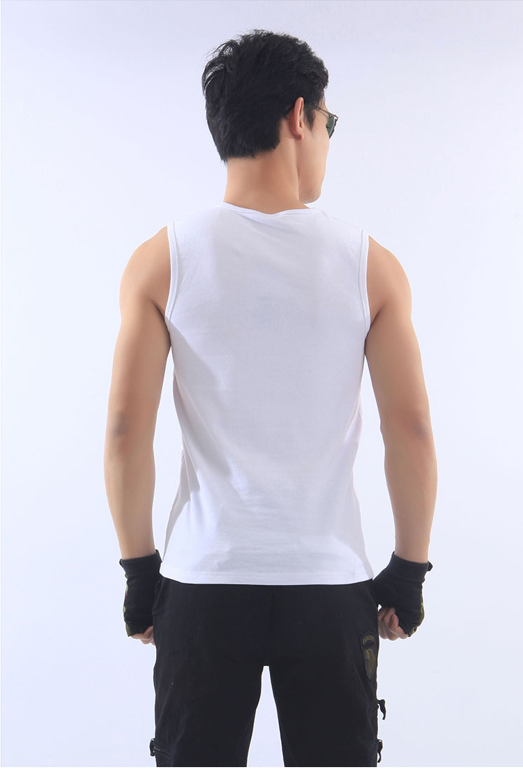 Quạt quân đội trang phục ngoài trời giản dị nam màu đen Quạt quân đội cotton chiến thuật bó sát không tay - Những người đam mê quân sự hàng may mặc / sản phẩm quạt quân đội quân phục mùa hè