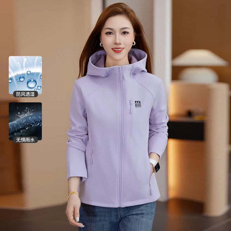Five-Proof Softshell Jacket Short Coat for Women, Spring and Autumn 2026 New Style, Petite Loose Fit, Slimming Casual Jacket Top Five-Proof Softshell Jacket Short Coat for Women, Spring and Autumn 2026 New Style, Petite Loose Fit, Slimming Casual Jacket Top