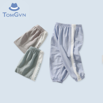  Tommy Gavin boys thin sweatpants breathable casual pants comfortable elastic 1-2 years old male baby pants