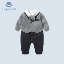 Tommy Gaven male baby fake two gentlemen one-piece clothes 2022 Long sleeves Inns male baby clothes