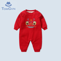 Tommy Gavin newborn clothes baby one-piece clothes autumn and winter clothes men warm and thick plus velvet clothes mens baby