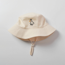 Korean version of children's spring and summer thin sun hat baby sunscreen travel sun hat baby soft cotton fisherman hat