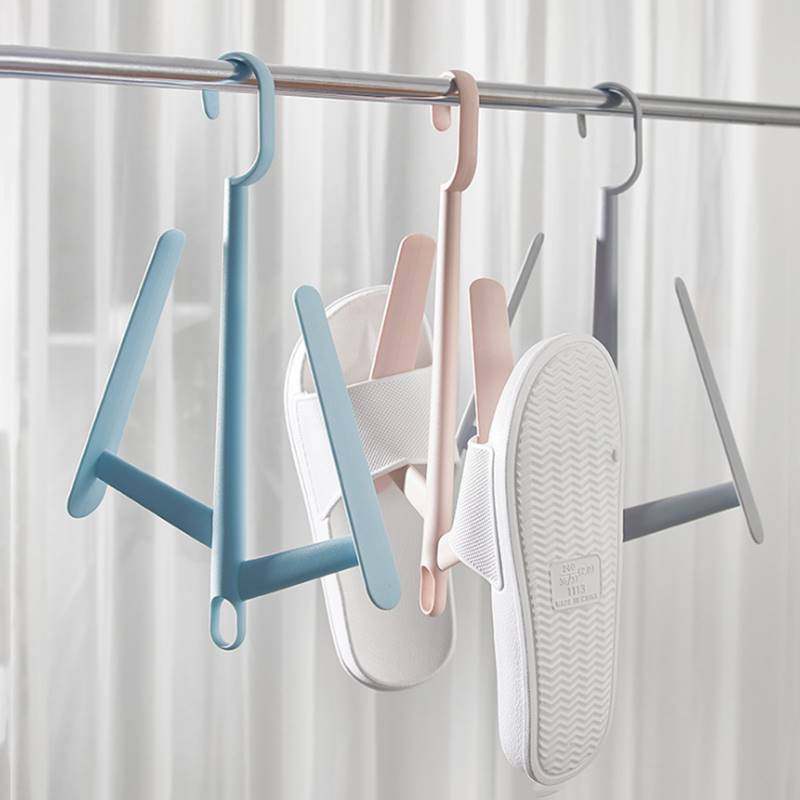 Shoe drying rack drying shoe artifact balcony drying shoes hanging sandal shelf home hanging shoe hook hanging shoe rack window windproof