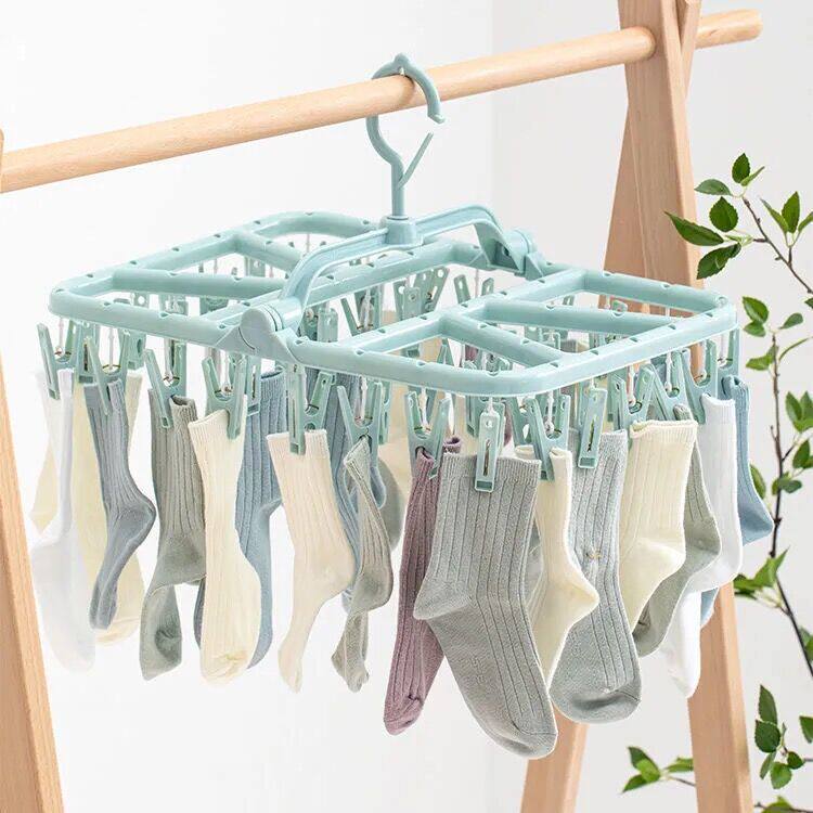 Clothes rack multi-clip baby socks clip drying socks artifact inner clothes hook multi-functional underwear hanger