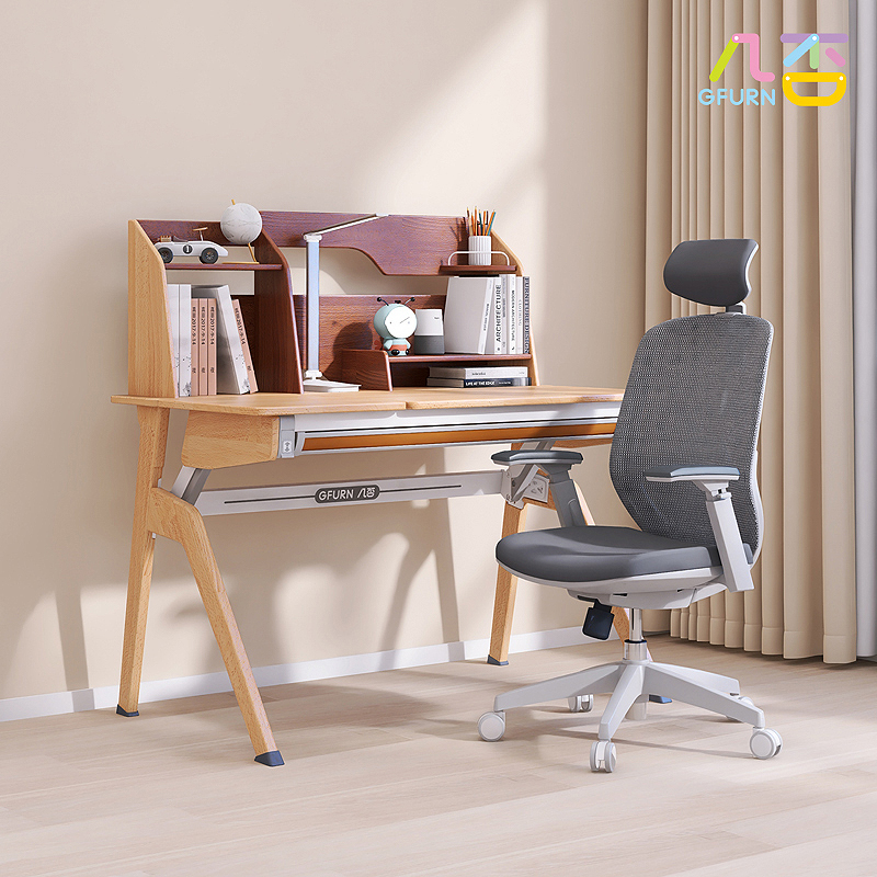 Teen Study Desk Junior High School Students Desk High School Students Can Lift Household Brief and write solid wood class table and chairs suit-Taobao