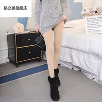() Winter plus velvet padded leggings women wear pantyhose flesh color light leg artifact warm pants